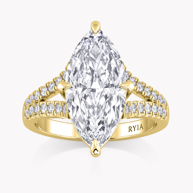 Bespoke Engagement Ring 4 ct. Marquise-Cut