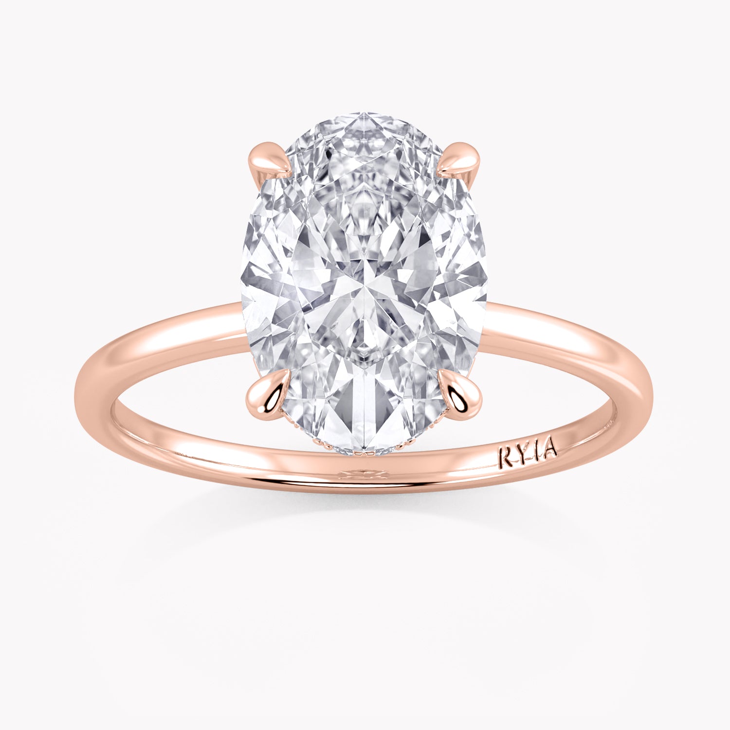 Olive Engagement Ring Hidden Halo