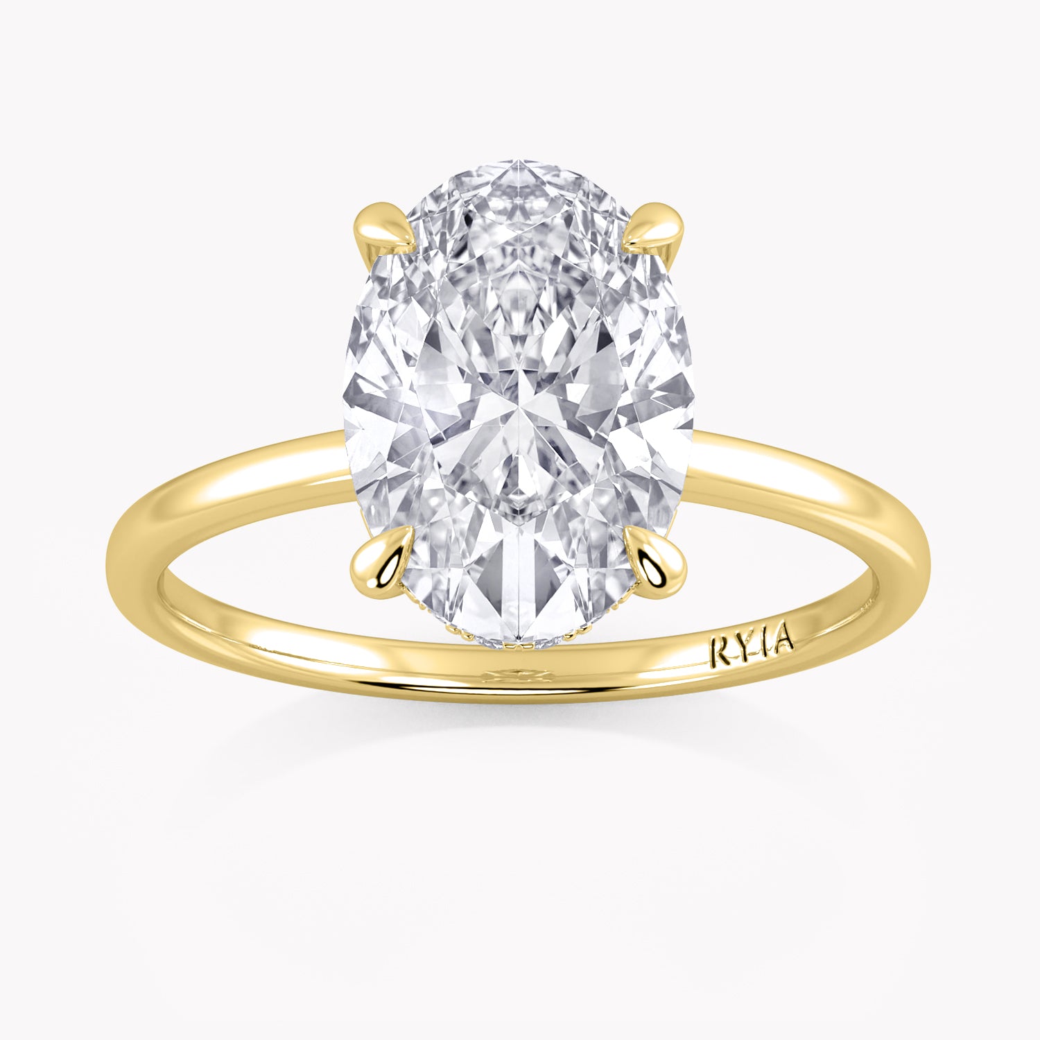 Olive Engagement Ring Hidden Halo