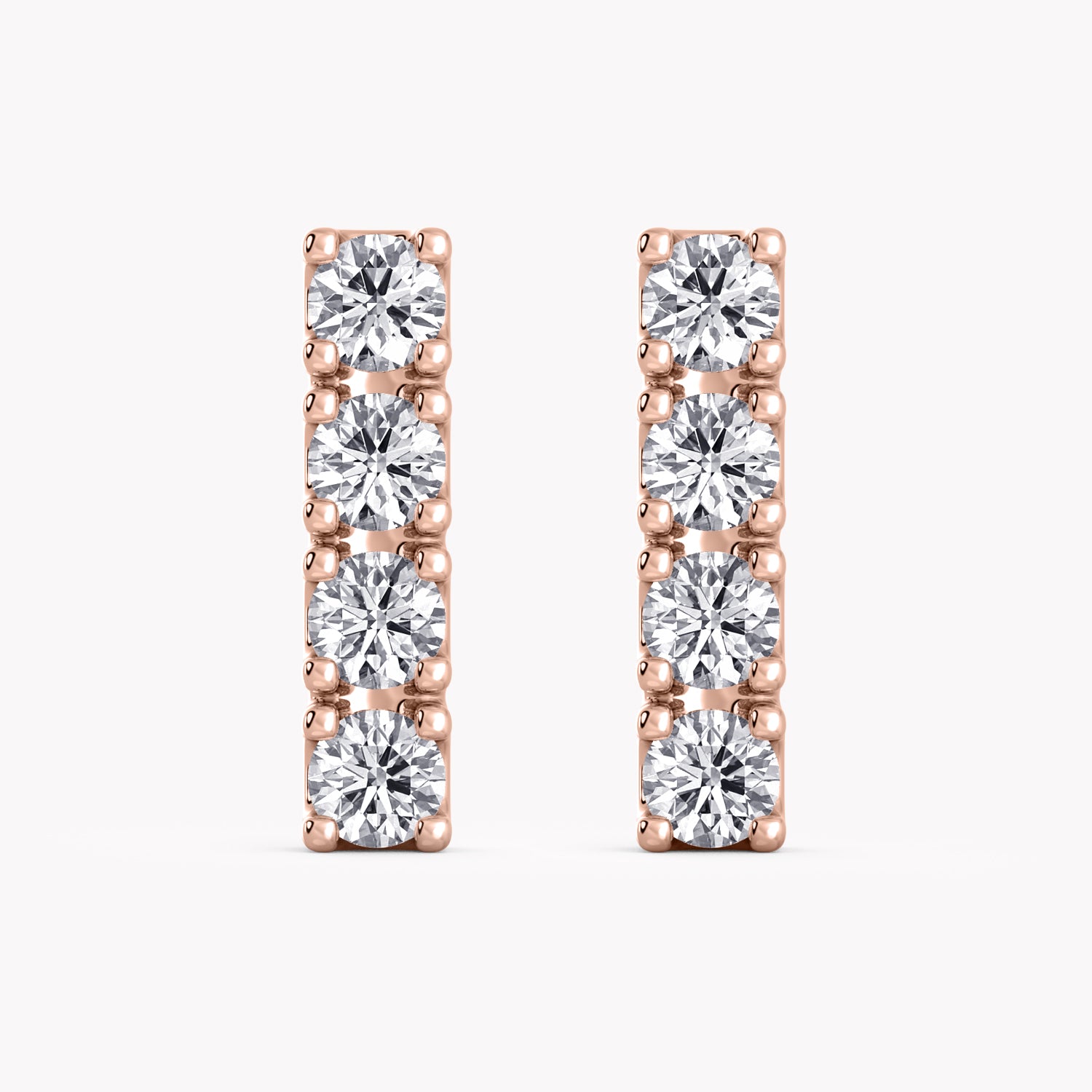 Diamanten Ohrringe Rosegold 585 mit nachhaltigen Diamanten aus dem Labor von RYIA Fine Jewelry