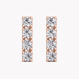 Diamanten Ohrringe Rosegold 585 mit nachhaltigen Diamanten aus dem Labor von RYIA Fine Jewelry