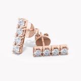 Diamanten Ohrringe Rosegold 585 mit nachhaltigen Diamanten aus dem Labor von RYIA Fine Jewelry