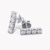Diamanten Ohrringe Weißgold 585 mit nachhaltigen Diamanten aus dem Labor von RYIA Fine Jewelry