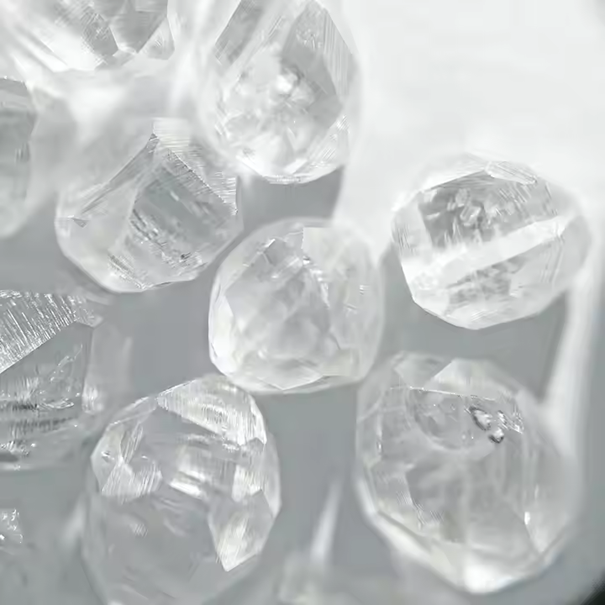 on this foto are sustainable Lab Diamonds  made with HPHT Process 