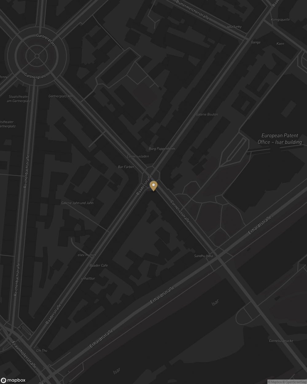 Map — Corneliusstraße 38, München