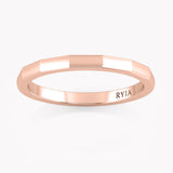 Faceted Wedding Band Medium