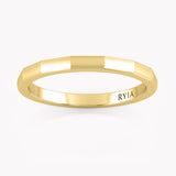 Faceted Wedding Band Medium