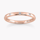 Gold Bandring in Rosegold mit Labordiamanten von RYIA Fine Jewelry