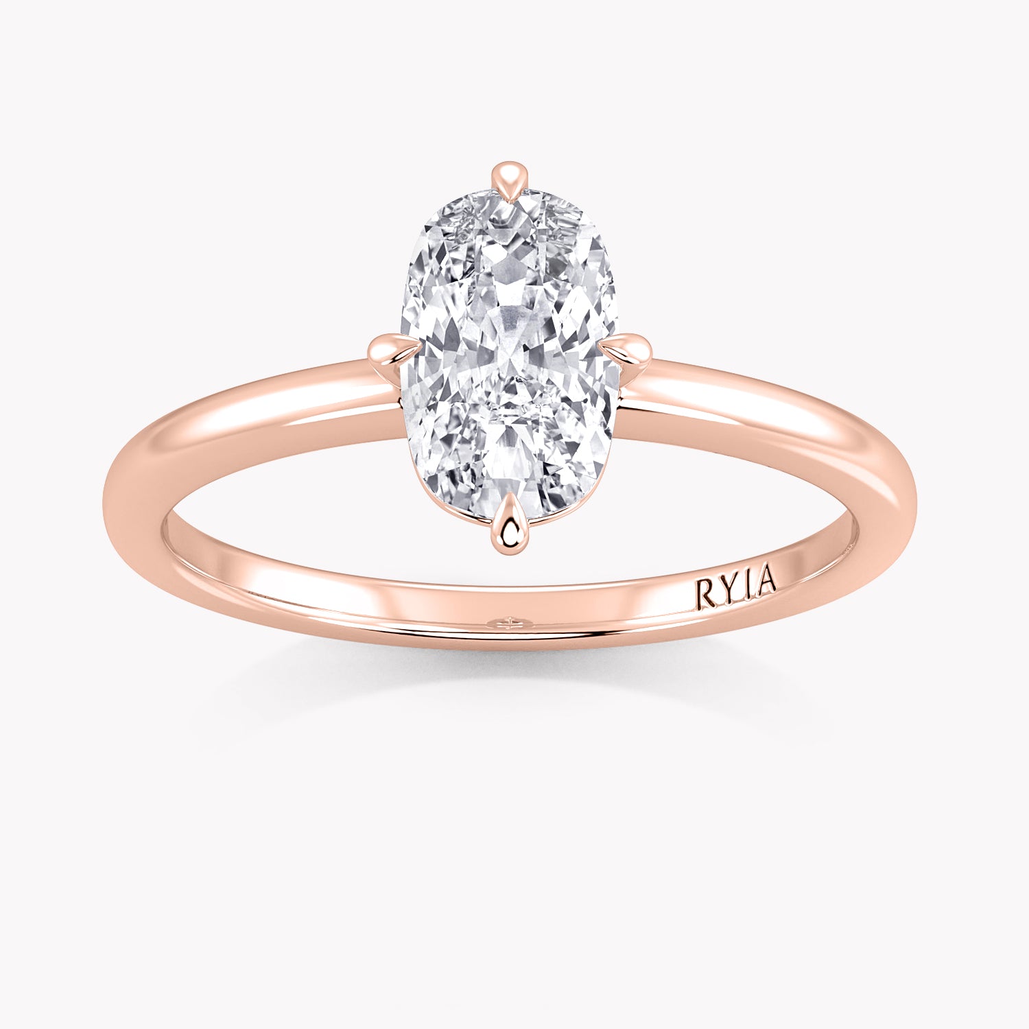 Compass Setting Elongated Cushion Engagement Ring