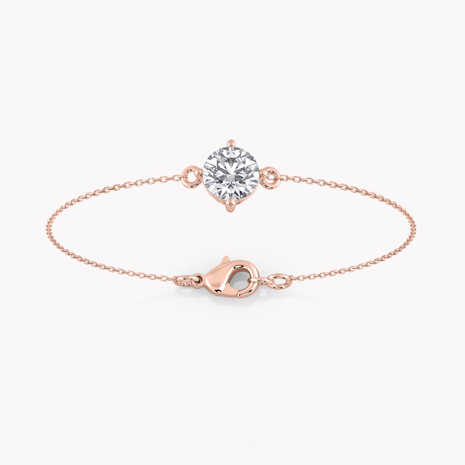 Rosegold Armband mit Solitär Labordiamanten, handgefertigt von RYIA Fine Jewelry