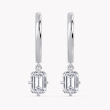 Oleander Diamond Earrings Emerald-Cut