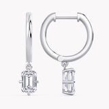 Oleander Diamond Earrings Emerald-Cut
