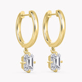 Oleander Diamond Earrings Emerald-Cut