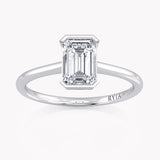 Gerbera Emerald-Cut Bezel Engagement Ring