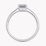 Gerbera Emerald-Cut Bezel Engagement Ring