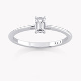 Laurel Emerald-Cut Petite Engagement Ring