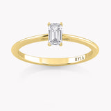 Laurel Emerald-Cut Petite Engagement Ring