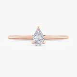 Laurel Pear Petite Engagement Ring