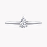 Laurel Pear Petite Engagement Ring