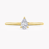 Laurel Pear Petite Engagement Ring