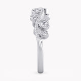 Flower Wave Memoire Ring