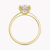 Olive Engagement Ring Hidden Halo