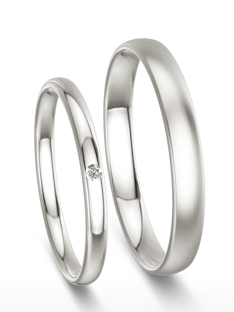Oval White Gold Wedding Rings
