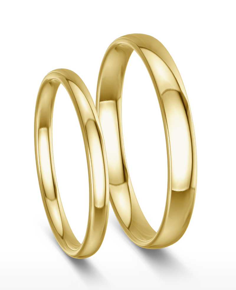 Oval Yellow Gold Wedding Rings