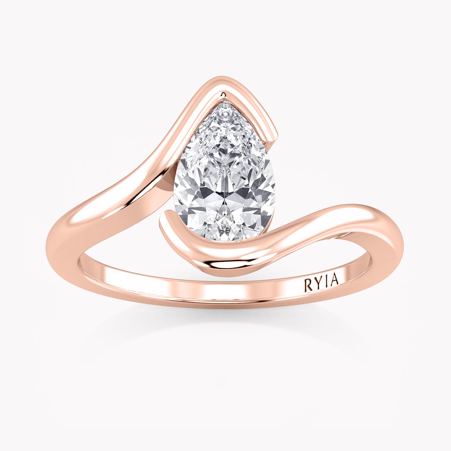 Pear-Shape Bezel Verlobungsring