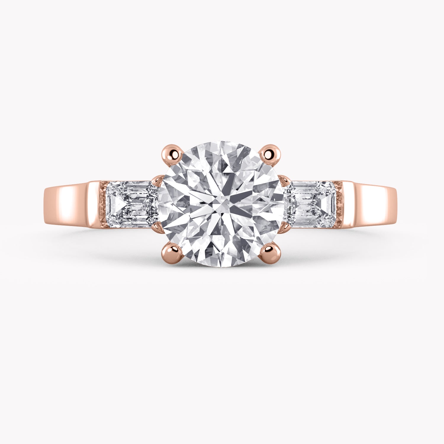 Drei-Steine Verlobungsring Rosegold, handgefertigt mit Lab-Grown Diamanten.
Entdecken Sie in unserem Juweliergeschägt in München.