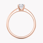 Solitär Verlobungsring Rosegold mit gezüchtetem Diamanten im Brillantschliff, handgefertigt von RYIA Fine Jewelry