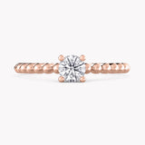 Schlichter Verlobungsring Rosegold mit Brillanten, nachhaltig gezüchtetem im Labor vom RYIA Fine Jewelry.