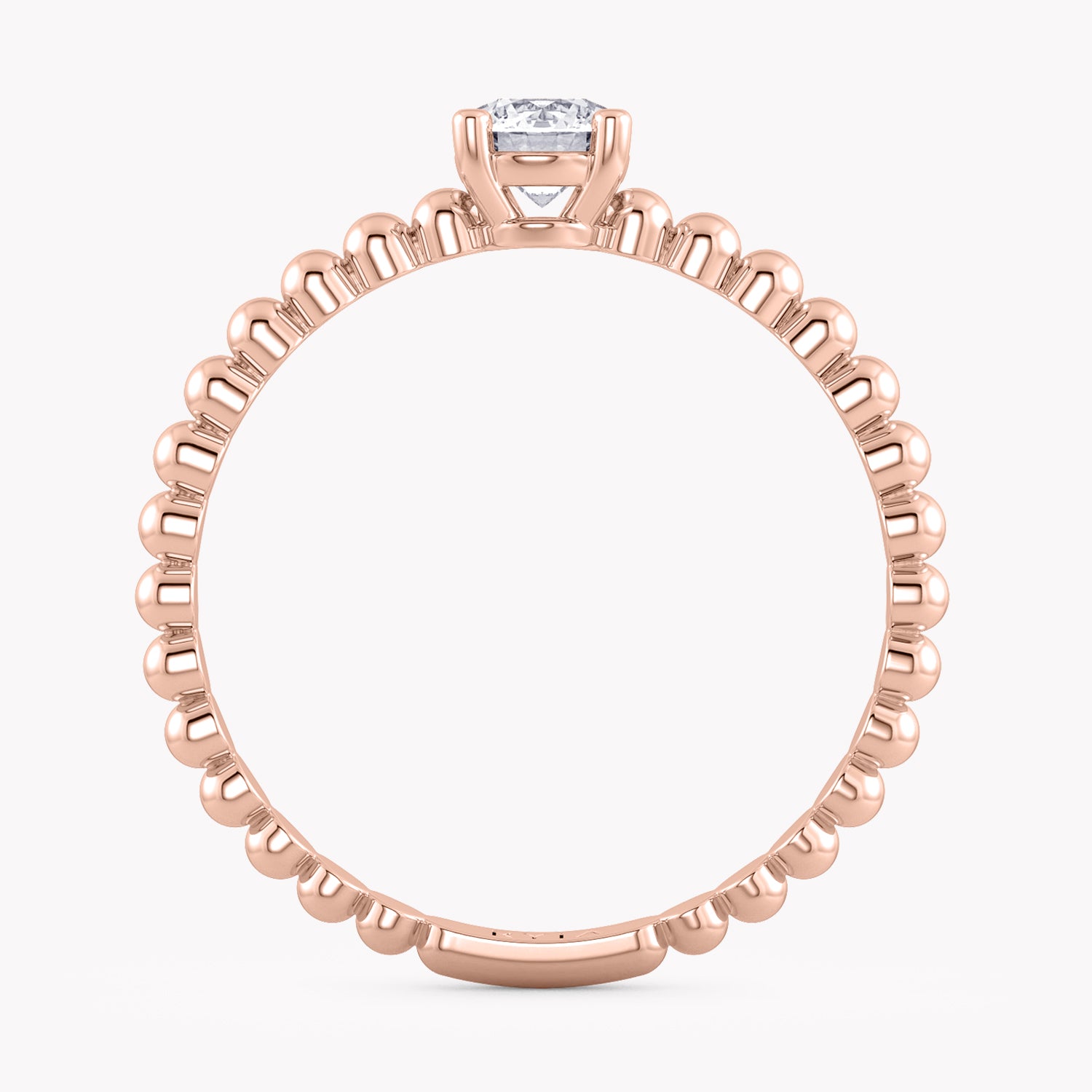 Schlichter Verlobungsring Rosegold mit Brillanten, nachhaltig gezüchtetem im Labor vom RYIA Fine Jewelry.