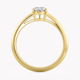 White Lotus Engagement Ring