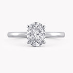 Olive Engagement Ring White Gold with sustainable Lab-Grown Diamond in Oval Cut 