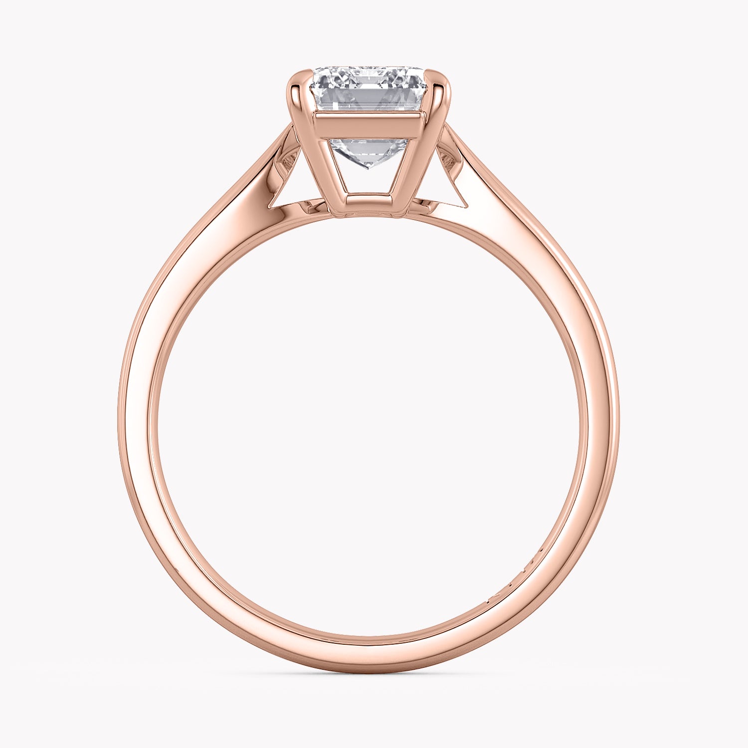 Emerald Cut Verlobungsring Rosegold mit einem Labordiamanten by RYIA Fine Jewelry München