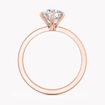 Solitär Verlobungsring Rosegold, Brillantschliff Labordiamant 1 ct. in einer 6-Krappen Fassung von RYIA Fine Jewelry