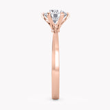 Solitär Verlobungsring Rosegold, Brillantschliff Labordiamant 1 ct. in einer 6-Krappen Fassung von RYIA Fine Jewelry