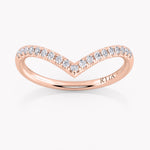 V- Memoire Ring Rosegold 585 mit Labordiamanten handgefertigt by RYIA München