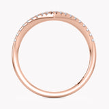 V- Memoire Ring Rosegold 585 mit Labordiamanten handgefertigt by RYIA München