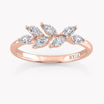 Olive Memoire Ring Rosegold mit Labordiamanten in Marquise Schliff von RYIA Fine Jewelry