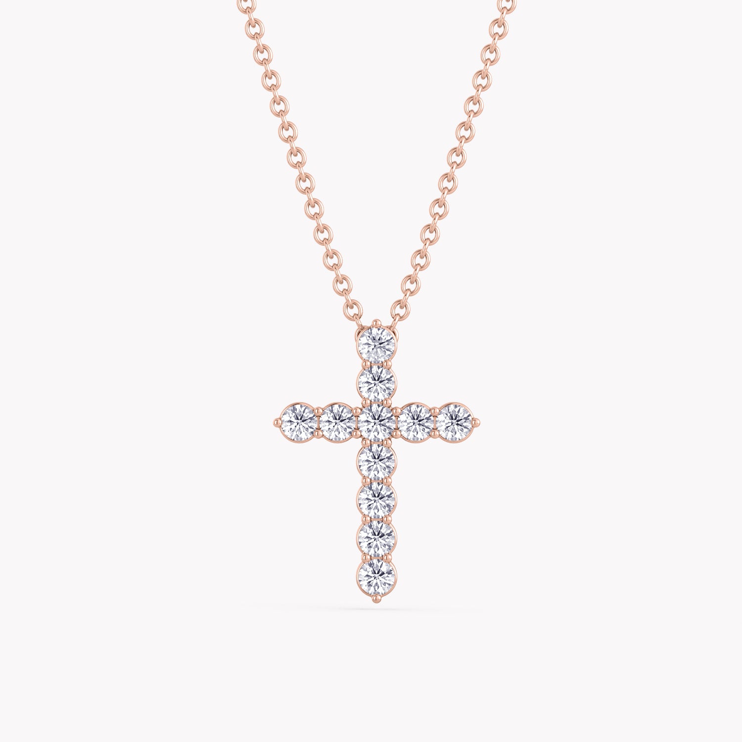Diamanten Kreuz in Rosegold 585, hangefertigt von RYIA Fine Jewelry