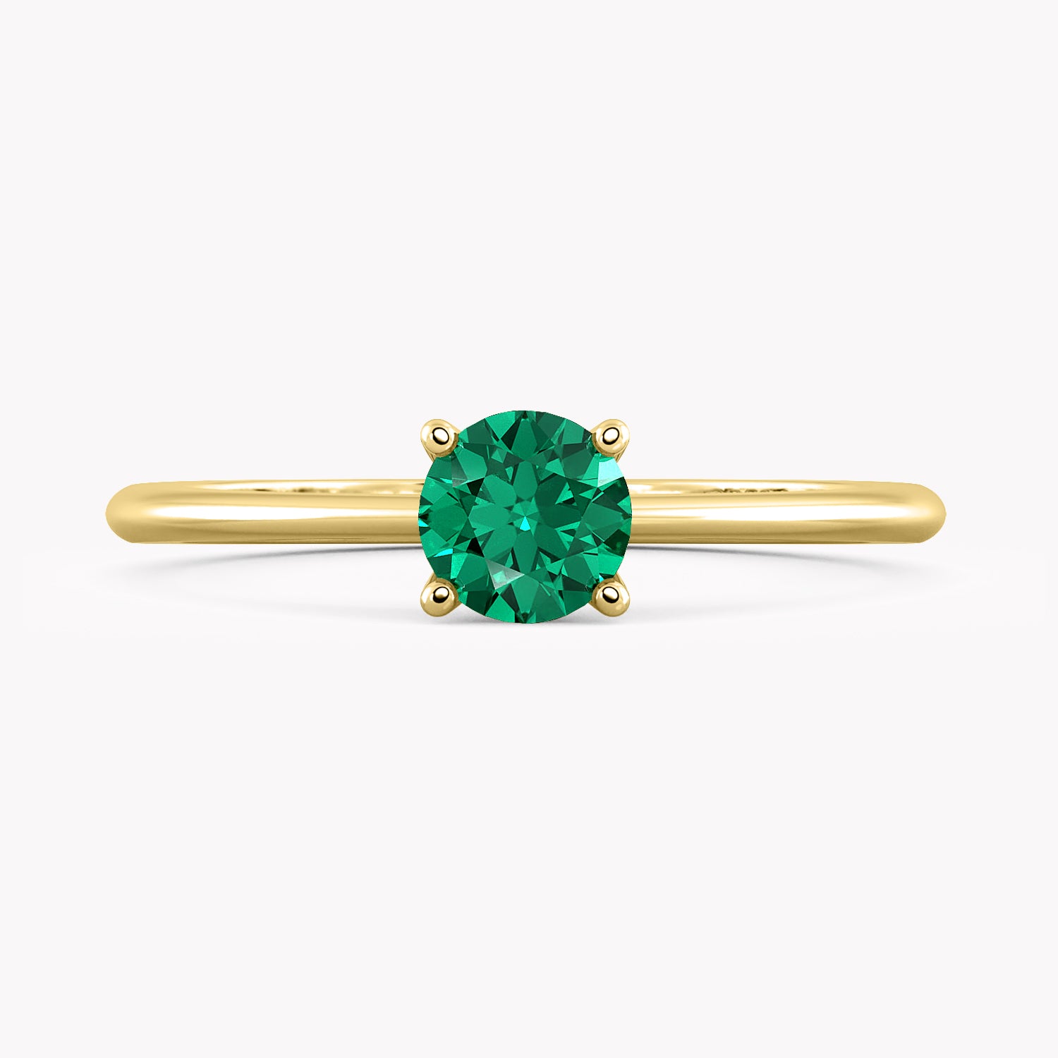 Smaragd Verlobungsring in Gelbgold 585, handgefertigt von RYIA Fine Jewelry