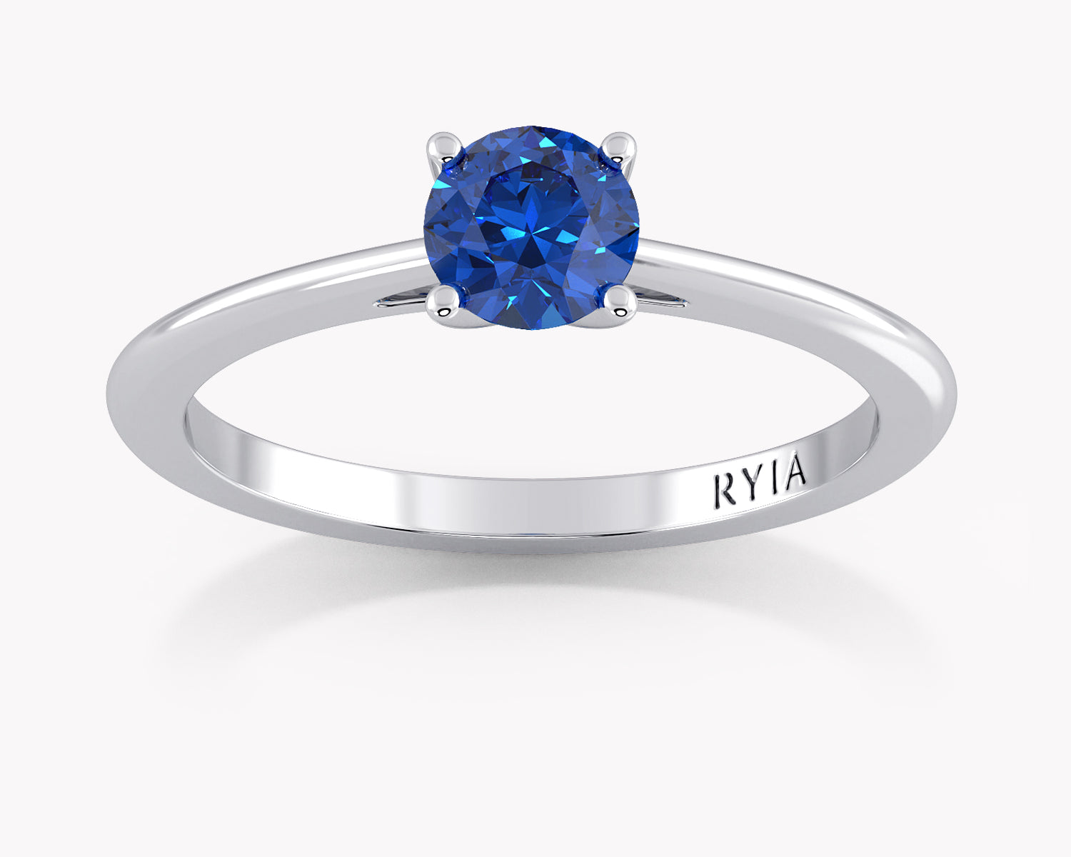 Laurel Sapphire Engagement Ring White Gold 