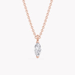 Rose Gold Halskette mit einem nachhaltigen Labordiamanten München