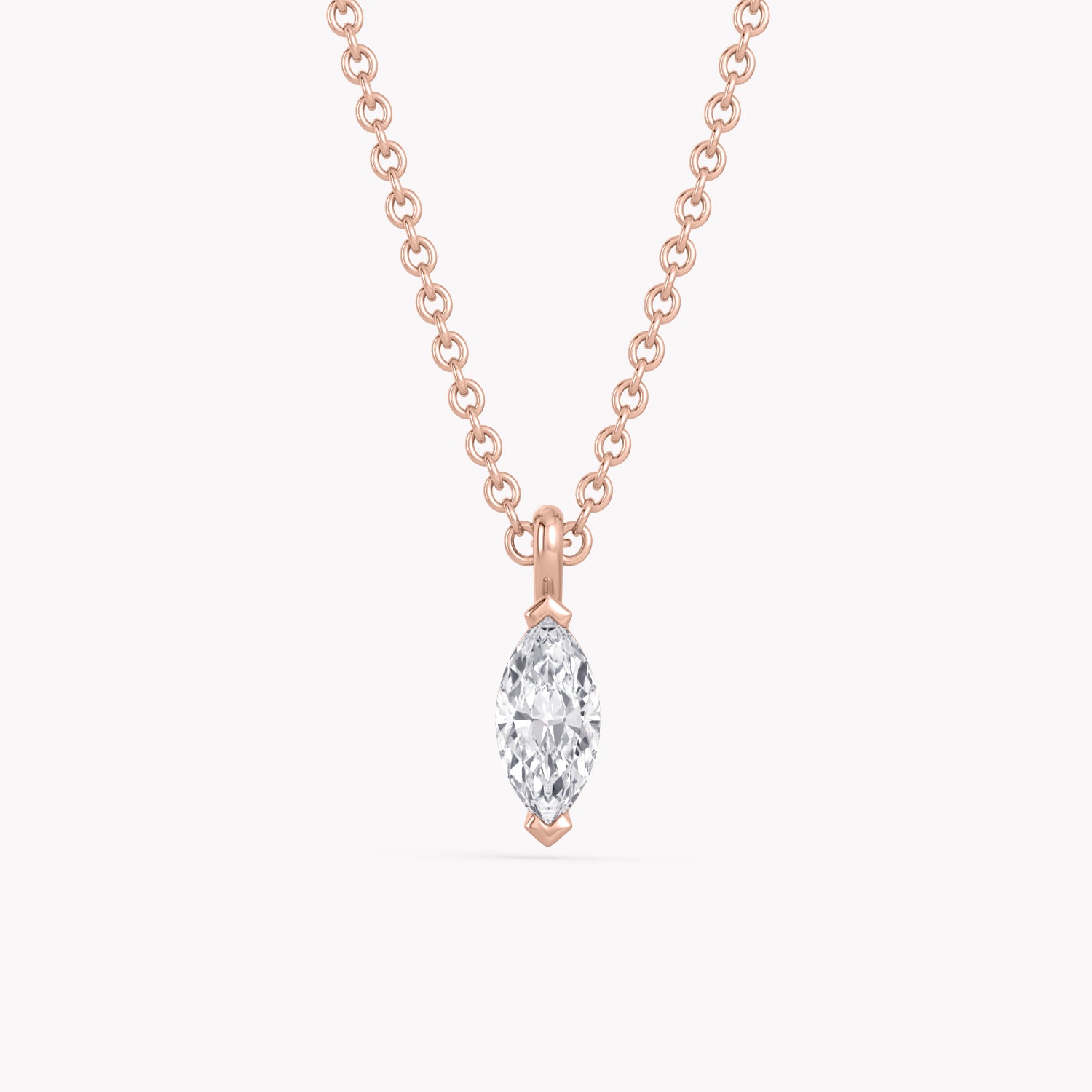 Rose Gold Halskette mit einem nachhaltigen Labordiamanten München