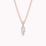 Rose Gold Halskette mit einem nachhaltigen Labordiamanten München