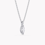 White Gold Necklace with Lab-Grown Diamond from recycled solid Gold 