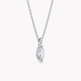 White Gold Necklace with Lab-Grown Diamond from recycled solid Gold 