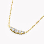 Gold Halskette Moon mit laborgezüchteten Diamanten und 585 Gold von RYIA München